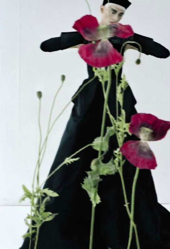 “Black and Roses” Kristen McMenamy by Tim Walker for Vogue Italia October 2012.